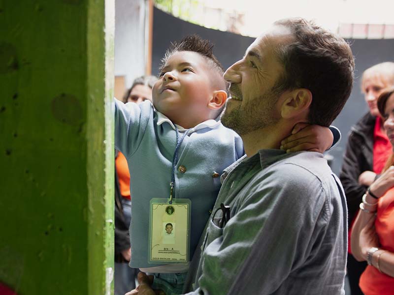 A photo of Ria employees visiting the Early Childhood Project in Mexico